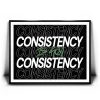 Consistency Is Key - Army Green Canvas