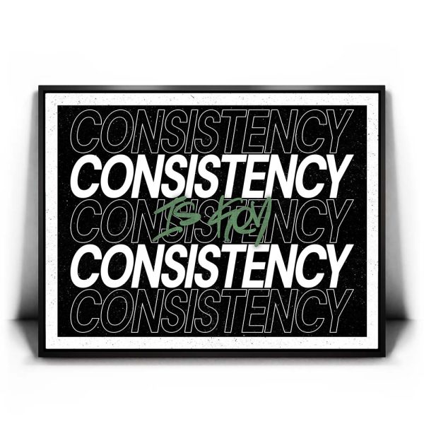 Consistency Is Key - Army Green Canvas