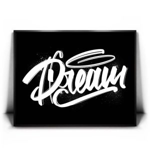 Dream Calligraphy - Black and White II Canvas