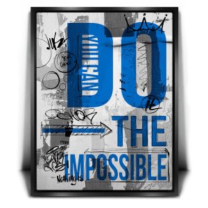 Do The Impossible - Blue - Sketch Canvas