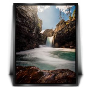 Summertime Rush - Saint Marys Falls, Glacier National Park Canvas