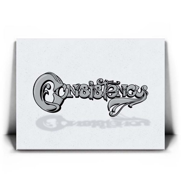 Consistency Key - Black and White Canvas - Image 2