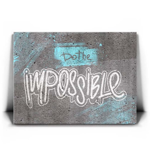 Do The Impossible - Stencil - Blue Canvas - Image 2