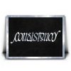 Consistency Ambigram - Grey Border Canvas - Image 2