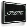 Consistency Ambigram - Money Green Border Canvas - Image 3