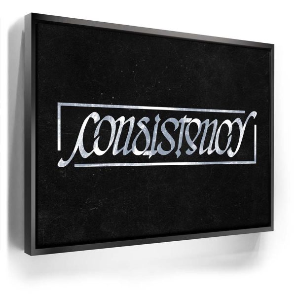 Consistency Ambigram - Grey Canvas - Image 3