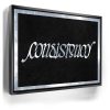 Consistency Ambigram - Grey Border Canvas - Image 3