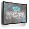 Do The Impossible - Stencil - Blue Canvas - Image 3