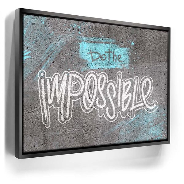 Do The Impossible - Stencil - Blue Canvas - Image 3