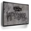 Do The Impossible - Stencil - Black and White II Canvas - Image 3
