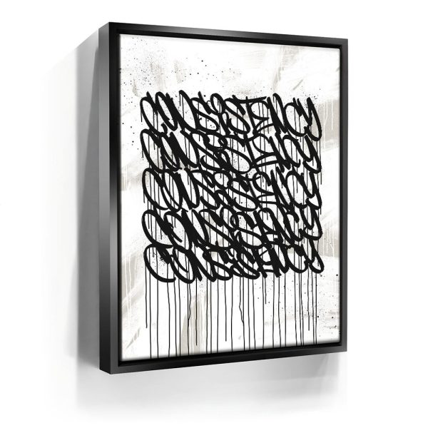 Consistency Graffiti - Black and White I Canvas - Image 3