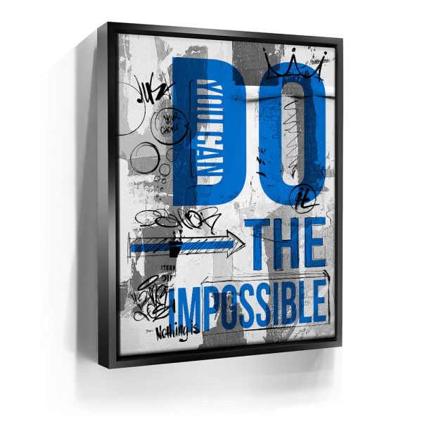 Do The Impossible - Blue - Sketch Canvas - Image 3