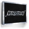 Consistency Ambigram - Grey Border Canvas - Image 4
