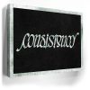 Consistency Ambigram - Money Green Border Canvas - Image 4