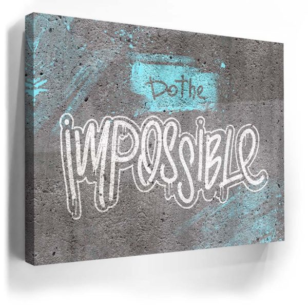 Do The Impossible - Stencil - Blue Canvas - Image 4
