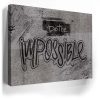 Do The Impossible - Stencil - Black and White II Canvas - Image 4